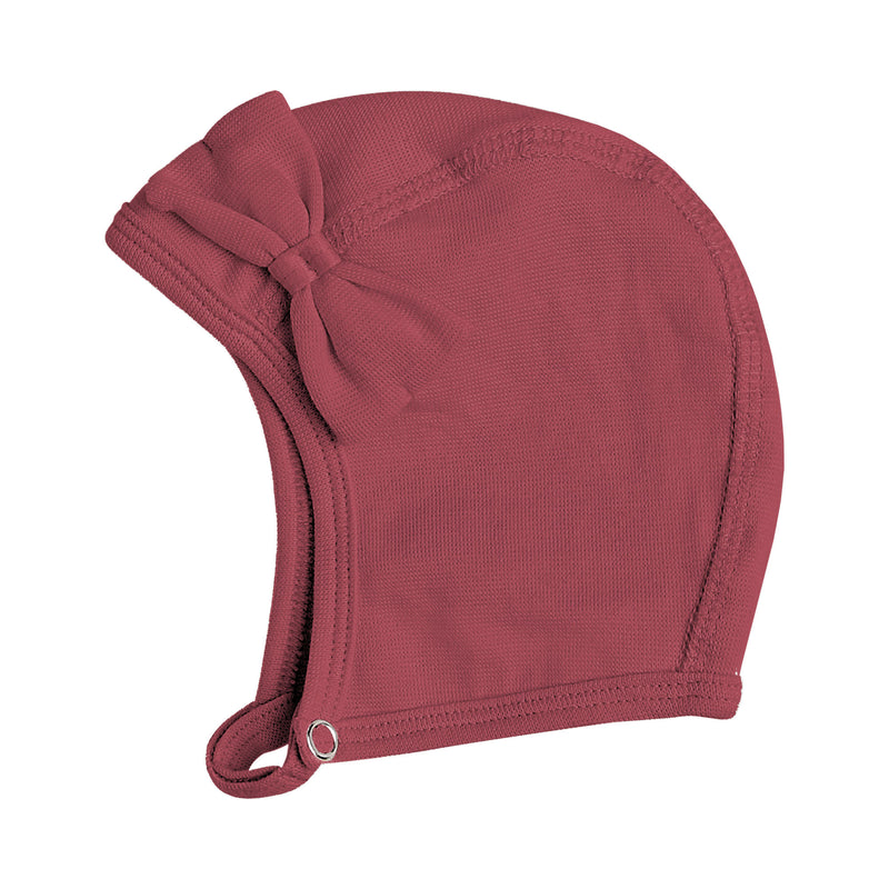 Organic Cotton Baby Helmet With Bow Dark Rose 505016-66-50 AW22