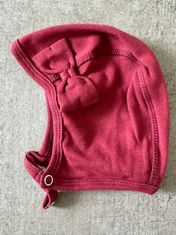 Organic Cotton Baby Helmet With Bow Dark Rose 505016-66-50 AW22