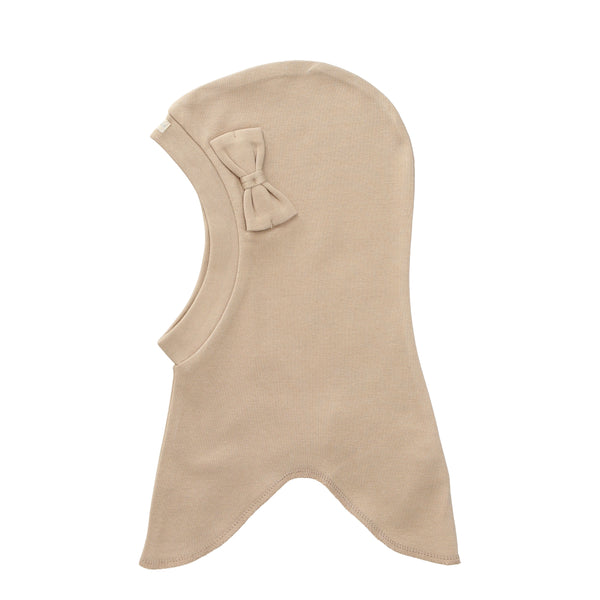 505003-02 Single Layer Organic Cotton Balaclava Round with Bow