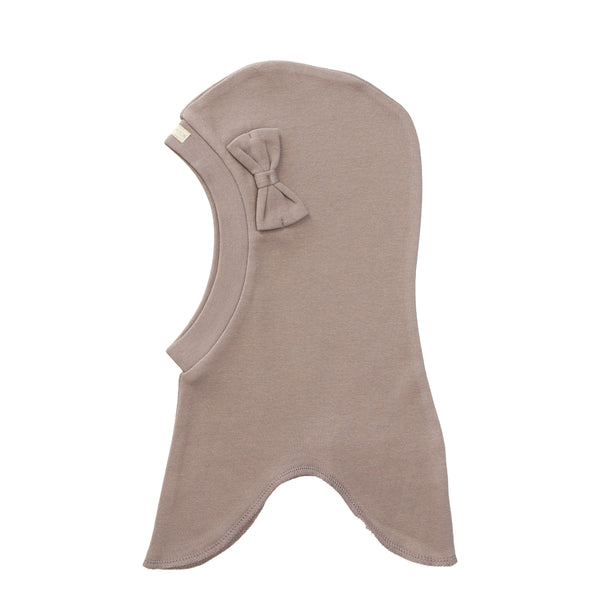 505003-13 Single Layer Organic Cotton Balaclava Round with Bow