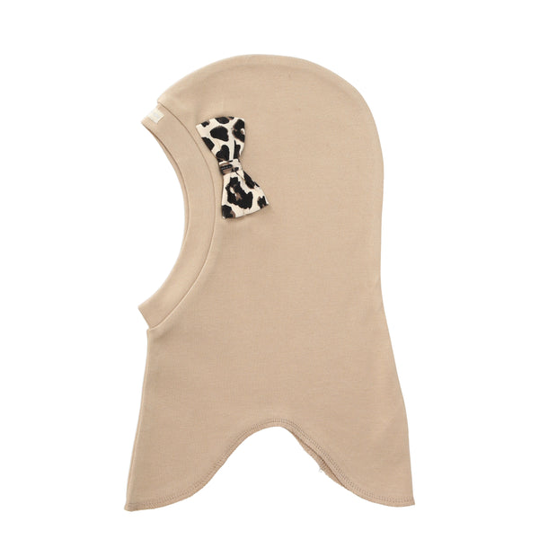 505403-02 Single Layer Organic Cotton Balaclava Round with Bow