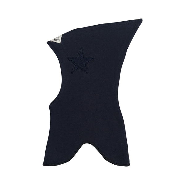 Organic double layer cotton balaclava with top and felt star 507101-57 SS23