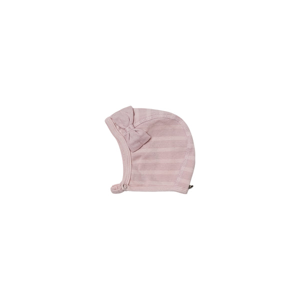 Organic Cotton single Layer Baby Helmet with Button, Rib, Striped and Cotten Bow 585016-0281 SS22