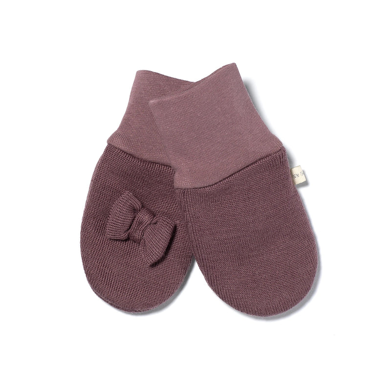 Baby Wool Mittens With Bow 606107-79 AW23