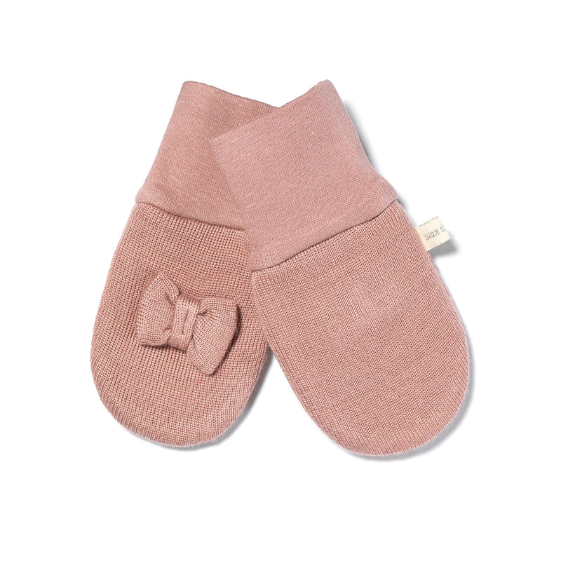 Baby Wool Mittens With Bow 606107-81 AW23